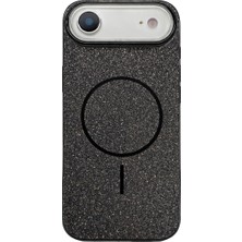 Vissona iPhone Air Uyumlu Telefon Kılıfı Magsafe Wireless Şarj Özellikli Simli Lüks Silikon Kılıf