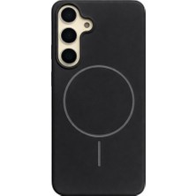 Vissona Samsung Galaxy S24 Plus Uyumlu Içi Kadife Magsafe Wireless Şarj Özellikli Siyah Renkli Telefon Kılıfı