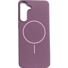 Vissona Samsung Galaxy S25 Uyumlu Içi Kadife Magsafe Wireless Şarj Özellikli Gül Kurusu Renkli Telefon Kılıfı