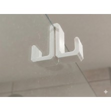 Karerca 2 Adet Çift Taraflı Cam Duşakabin Askısı Havlu Bornoz Askısı