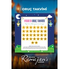 Giftcrea Kişiye Özel Oruç Takvimi – Mıknatıslı Yıldızlı Ramazan Çocuk Takvimi Panosu