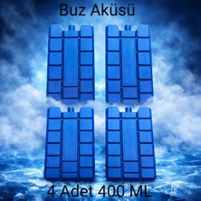 Gusion Dolu Plastik Buz Aküsü 4 Adet Sızdırmaz  Darbaye Dirençli Taşıma Çantaları, Soğutucu, Piknik Çantası