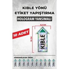İsg Tabelam 10X5,5CM/10 Adet Hologramlı Etiket/kıble Yönü Etiketi