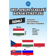 İsg Tabelam Orta Avrupa Ülkeleri Bayrak Etiketleri