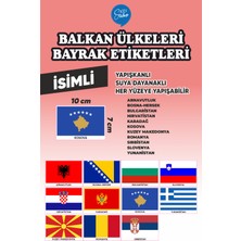 İsg Tabelam Balkan Ülkeleri Bayrak Etiketi