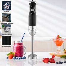 Rowenger 5000 Serisi Premium El Blender 1500WATT Paslanmaz Çelik Hand Blender Çubuk Blender