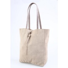 Yasemin Çanta Yasemin Kadın Hakiki Deri Süet Omuz Çanta YC1883-S Vizon