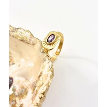 Royale Améthyste Altın Kaplama Yüzük