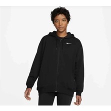 Nike Sportswear Women's Jersey Hoodie Fermuarlı Bol Kalıp Siyah Kadın Sweatshirt DM6415-010