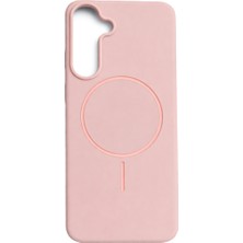 Vissona Samsung Galaxy S25 Uyumlu Içi Kadife Magsafe Wireless Şarj Özellikli Pembe Renkli Telefon Kılıfı