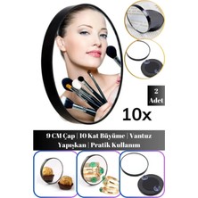 Privo 10X Büyüteçli Vantuzlu Makyaj Aynası Tıraş ve Lens Için Detaylı Görüş Pratik Kullanımlı