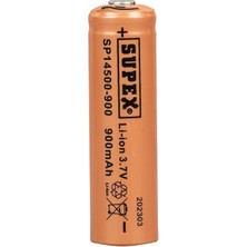 Epilons Supex Lityum Ion 3.7V 900MAH Şarj Edilebilir Başlıklı Pil SP14500-900S