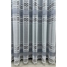 Cortibo Viyana Örme Desenli Tül Perde Gri - Pilesiz