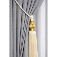 Cortibo Gold Kukalı Tavan Braçol Perde Toplama Aksesuarı Krem