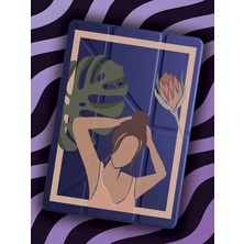 Nurdic Galaxy Tab S7 SM-T870 11" Kılıf Uyku Modlu Kalem Bölmeli Desenli Temalı Yaz Kızı