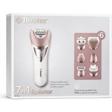 Bester 7’si 1 Arada Epilatör Seti Islak & Kuru Kullanım Ipx6 Su Geçirmez Çok Başlıklı Epilasyon Cihazı Kadın Tüy Alma Makinesi
