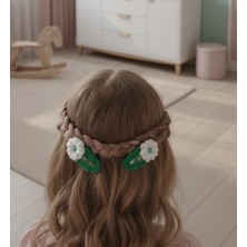 Esu Accessory El Örgüsü Papatya Bahçesi Çıtçıt Toka – Minik Prenseslere Özel Hediyelik El Yapımı Çiçekli Toka Seti