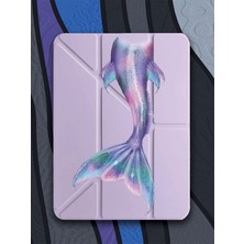 Nurdic Galaxy Tab S9-S9 FE-S10 LITE-S10 Fe Kılıf Uyku Modlu Kalem Bölmeli Desenli Temalı Deniz Kızı