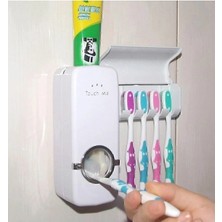 Lüx Otomatik 5'li Diş Fırçalığı ve Diş Macun Sıkacağı Seti Beyaz