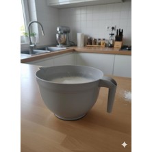 abnturk Derin Ölçü Kabı 3 Litre (20 x 15 Cm) Karıştırma Haznesi Gri