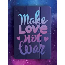 Nurdic iPad Pro 10.5 (7.nesil) Çipli Kılıf Uyku Modlu Kalem Bölmeli Desenli Temalı Make Love