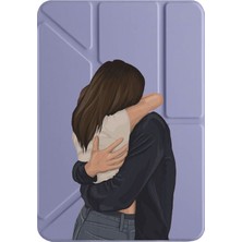 Nurdic Galaxy Tab A8 10.5 SM-X200 (2021) Kılıf Uyku Modlu Kalem Bölmeli Desenli Temalı Çok Aşığım