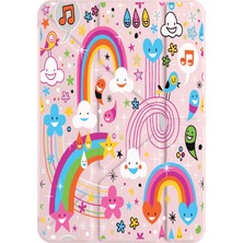 Nurdic Galaxy Tab A9 SM-X110 8.7" Kılıf Uyku Modlu Kalem Bölmeli Desenli Temalı Raindrops