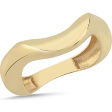 Zeya Kuyumculuk 14 Ayar Altın Dalga Form Yüzük