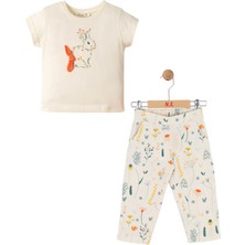Ugly Duck Nk 1-4 Yaş Arası Tavşan Bluz Keten Pantolon Takım - Krem