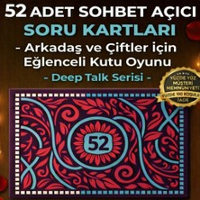 Kaya ve Demir 52 Adet Sohbet Başlatıcı Rastgele Soru Kartları - Arkadaşlar ve Çiftler Için Eğlenceli Kart Oyunu 'icebreaker'