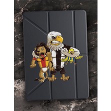 Nurdic Honor Pad 10 12.1" Kılıf Uyku Modlu Kalem Bölmeli Desenli Temalı Siyah Beyazım