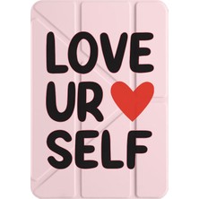 Nurdic Huawei Matepad 12X Kılıf Uyku Modlu Kalem Bölmeli Desenli Temalı Love Yourself