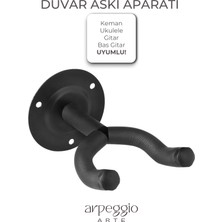 Arpeggio Arte Duvar Tipi Gitar Askısı – Keman,ukulele ve Bağlama Uyumlu Enstrüman Duvar Askı Aparatı