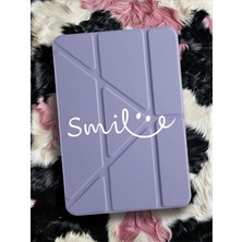 Nurdic Ipad 7. 8. 9. Nesil 10.2" Kılıf Uyku Modlu Kalem Bölmeli Desenli Temalı Smile