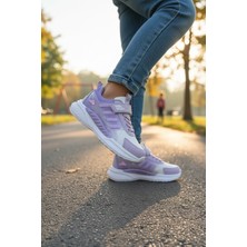 Enoch Çizgi Detaylı Çocuk Spor Ayakkabı Cırtlı