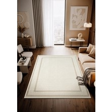 Cotto Home Moon MO112W Krem Halı Klasik Desen Akrilik Pamuk Taban Salon Oturma Odası Halısı