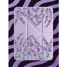 Nurdic Poco Pad 12.1" Kılıf Uyku Modlu Kalem Bölmeli Desenli Temalı Lavanta