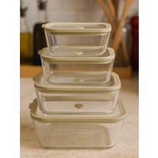 Arow Hıelo Cam 4 Lü Krem Saklama Kabı