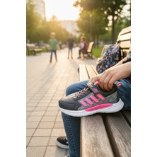 Enoch Çizgi Detaylı Çocuk Spor Ayakkabı Cırtlı