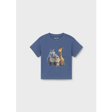 Mayoral Erkek Bebek Baskılı Tshirt Mavi