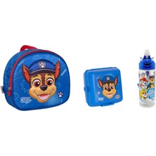 GENC DIJITAL BASKI Paw Patrol Chase Mavi Beslenme Çantası Seti 3 Parça