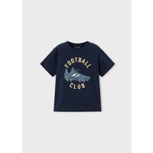 Mayoral Erkek Çocuk Footbol Baskılı Tshirt Lacivert