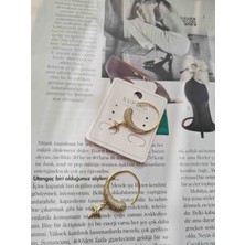 Xuping Jewelry Gold Ay Yıldız Taş Detaylı Halka Küpe