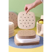 Privo Air Fryer Pişirme Kağıdı 50 Adet Tek Kullanımlık Kare Delikli Model Hava Fritözü Yağlı Kağıt 20X20CM