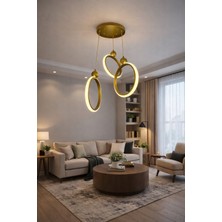 Osc Home Aydınlatma Tasarım Kumandalı LED Avize 3 Renk Işık Eskitme Boya