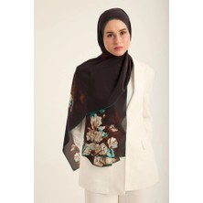 Maisa Nevbahar Krep Ipek Şal Kahverengi