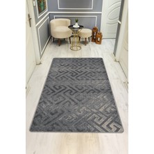 Dolce Mariee Dijital Baskı Eskitme Desen Kaymaz Taban Halı H0187