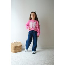 Miviko Kız Çocuk Takımı 2li Alt Üst Set Bayramlık  ve Mevsimlik Full Likralı Esnek Kumaş Pamuklu