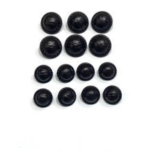 Ceket Trençkot Düğmesi Italyan Düğme / Siyah / Deri Görünümlü