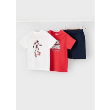 Mayoral Erkek Çocuk Penye Şort Tshirt Takım Kırmızı